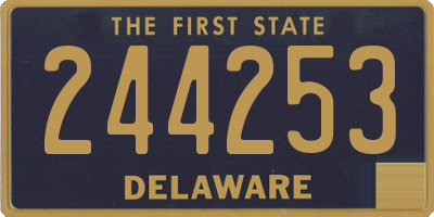 DE license plate 244253