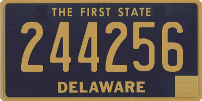 DE license plate 244256