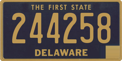 DE license plate 244258