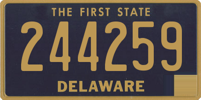 DE license plate 244259
