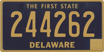 DE license plate 244262