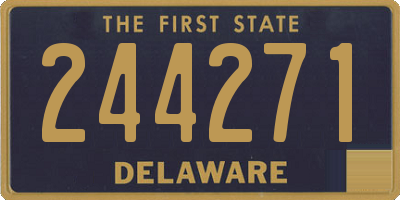 DE license plate 244271