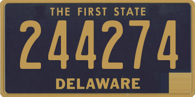 DE license plate 244274