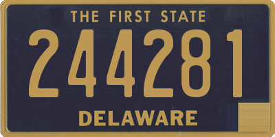 DE license plate 244281