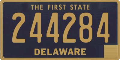 DE license plate 244284