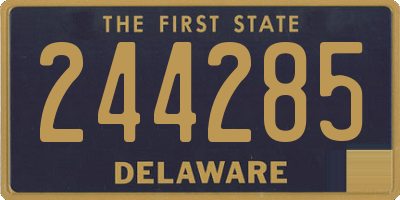 DE license plate 244285