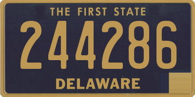 DE license plate 244286