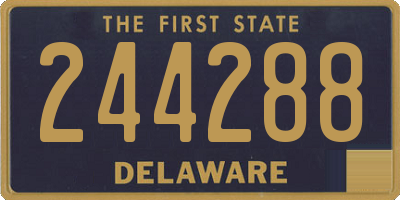 DE license plate 244288
