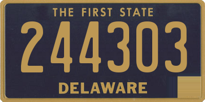 DE license plate 244303