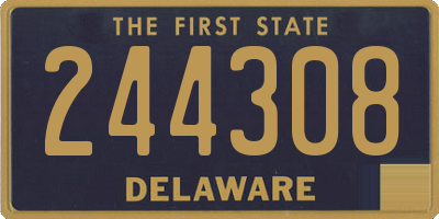 DE license plate 244308