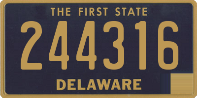 DE license plate 244316