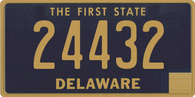 DE license plate 24432