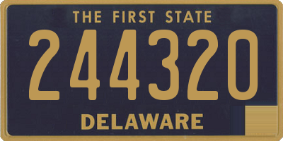 DE license plate 244320
