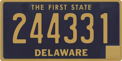 DE license plate 244331