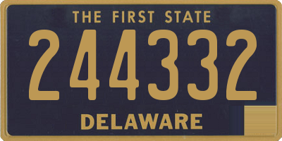 DE license plate 244332