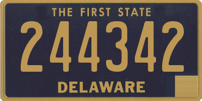 DE license plate 244342