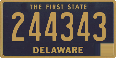 DE license plate 244343