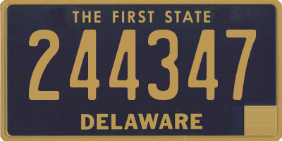 DE license plate 244347