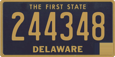 DE license plate 244348