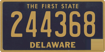 DE license plate 244368