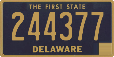 DE license plate 244377