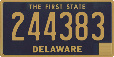 DE license plate 244383