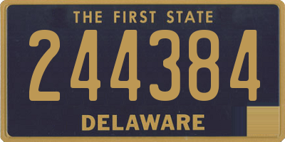 DE license plate 244384
