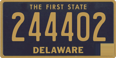 DE license plate 244402