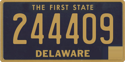 DE license plate 244409
