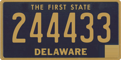 DE license plate 244433