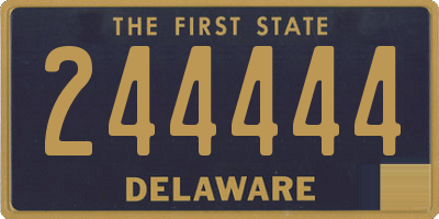 DE license plate 244444