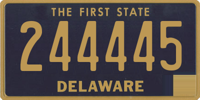 DE license plate 244445