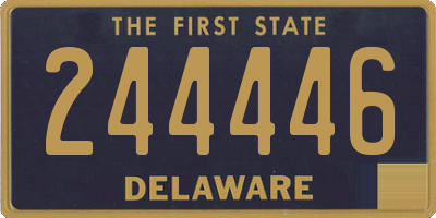 DE license plate 244446