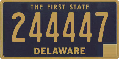DE license plate 244447