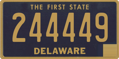 DE license plate 244449