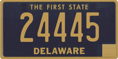 DE license plate 24445