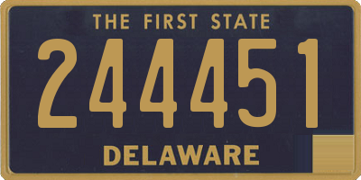 DE license plate 244451
