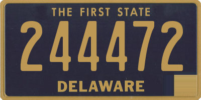 DE license plate 244472