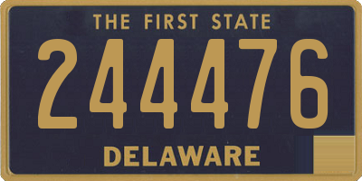DE license plate 244476