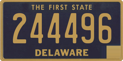DE license plate 244496