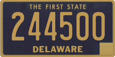 DE license plate 244500