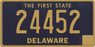 DE license plate 24452