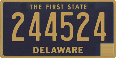 DE license plate 244524
