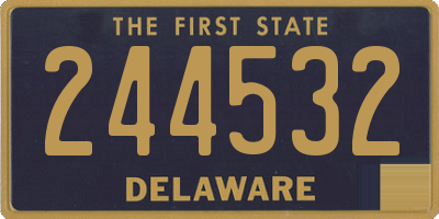DE license plate 244532