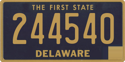 DE license plate 244540