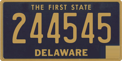 DE license plate 244545