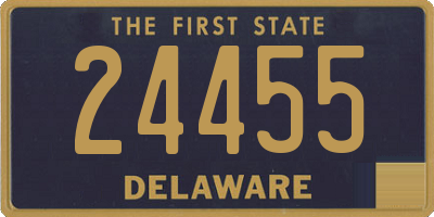 DE license plate 24455