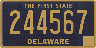 DE license plate 244567