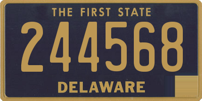 DE license plate 244568