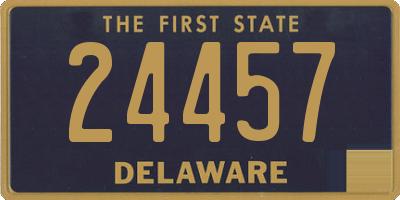 DE license plate 24457